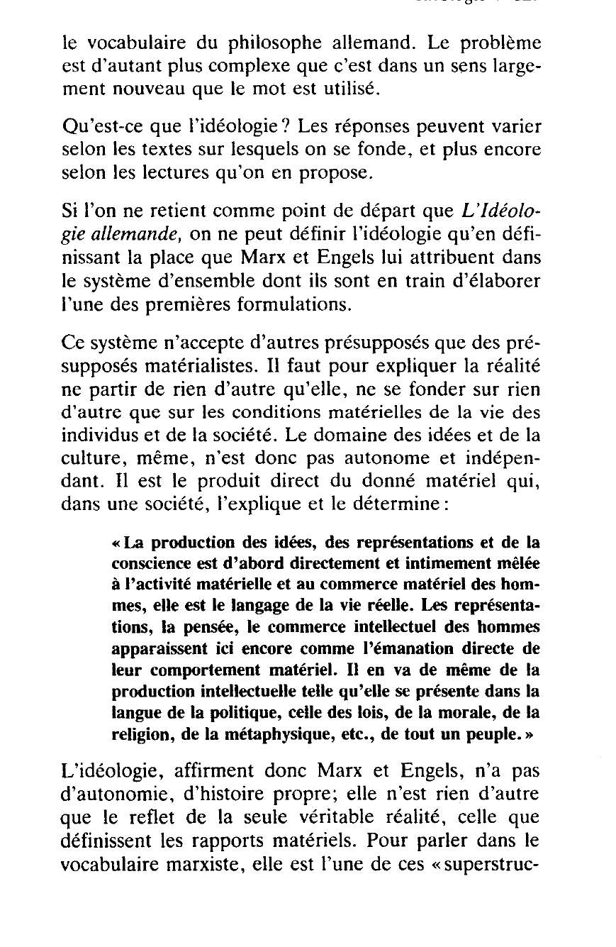 Prévisualisation du document Les pensées de la classe dominante sont aussi, à toutes les époques, les pensées dominantes  Marx et Engels