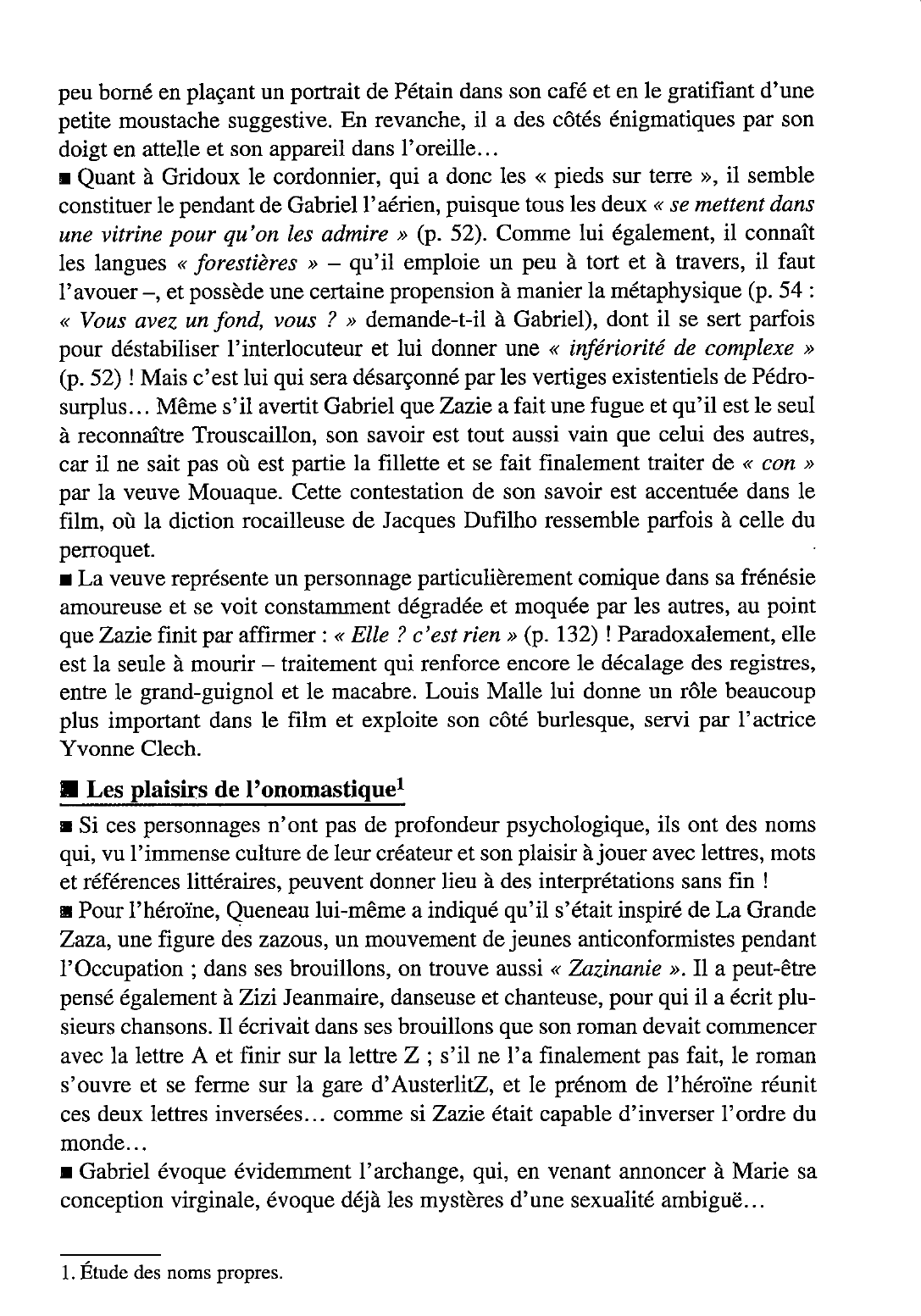 Prévisualisation du document Les personnages dans Zazie dans le métro --> roman de Raymond Queneau