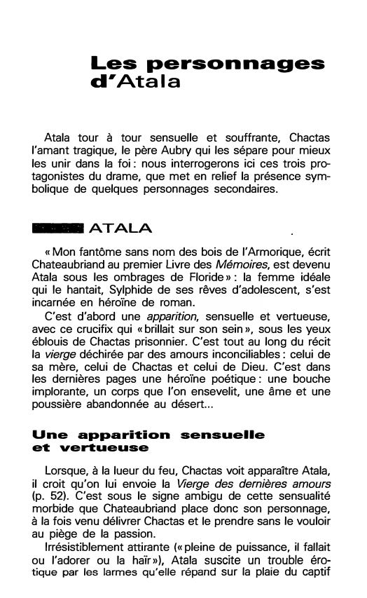Prévisualisation du document Les personnages d'Atala de Chateaubriand
