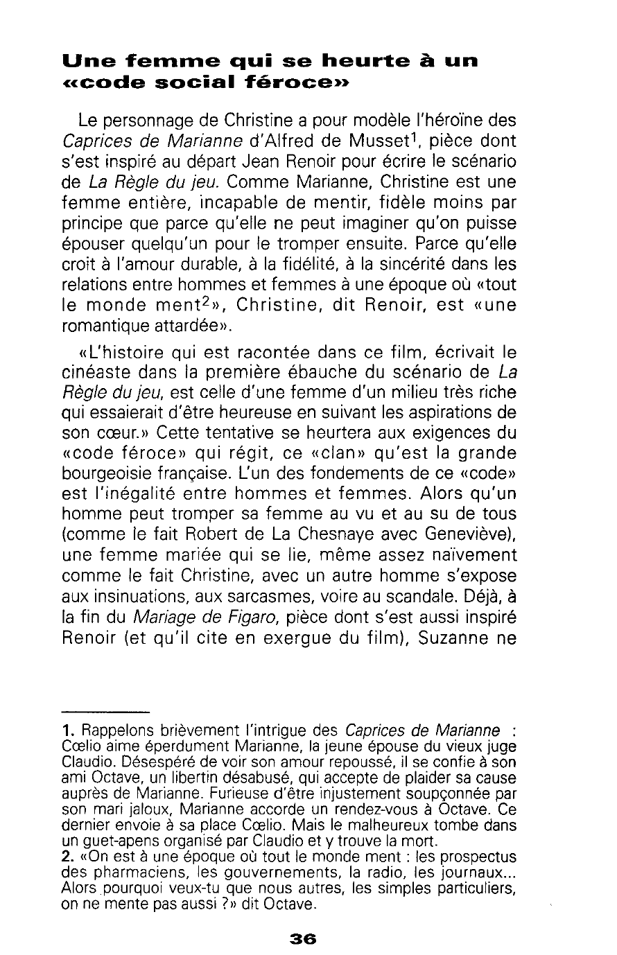Prévisualisation du document Les personnages - La Règle du jeu de Renoir