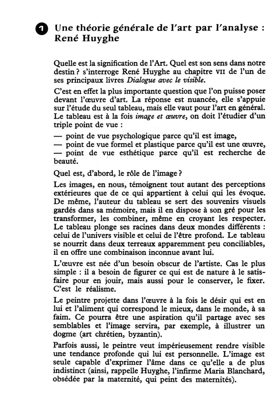 Prévisualisation du document Les philosophies de l'art: René Huyghe, André Malraux