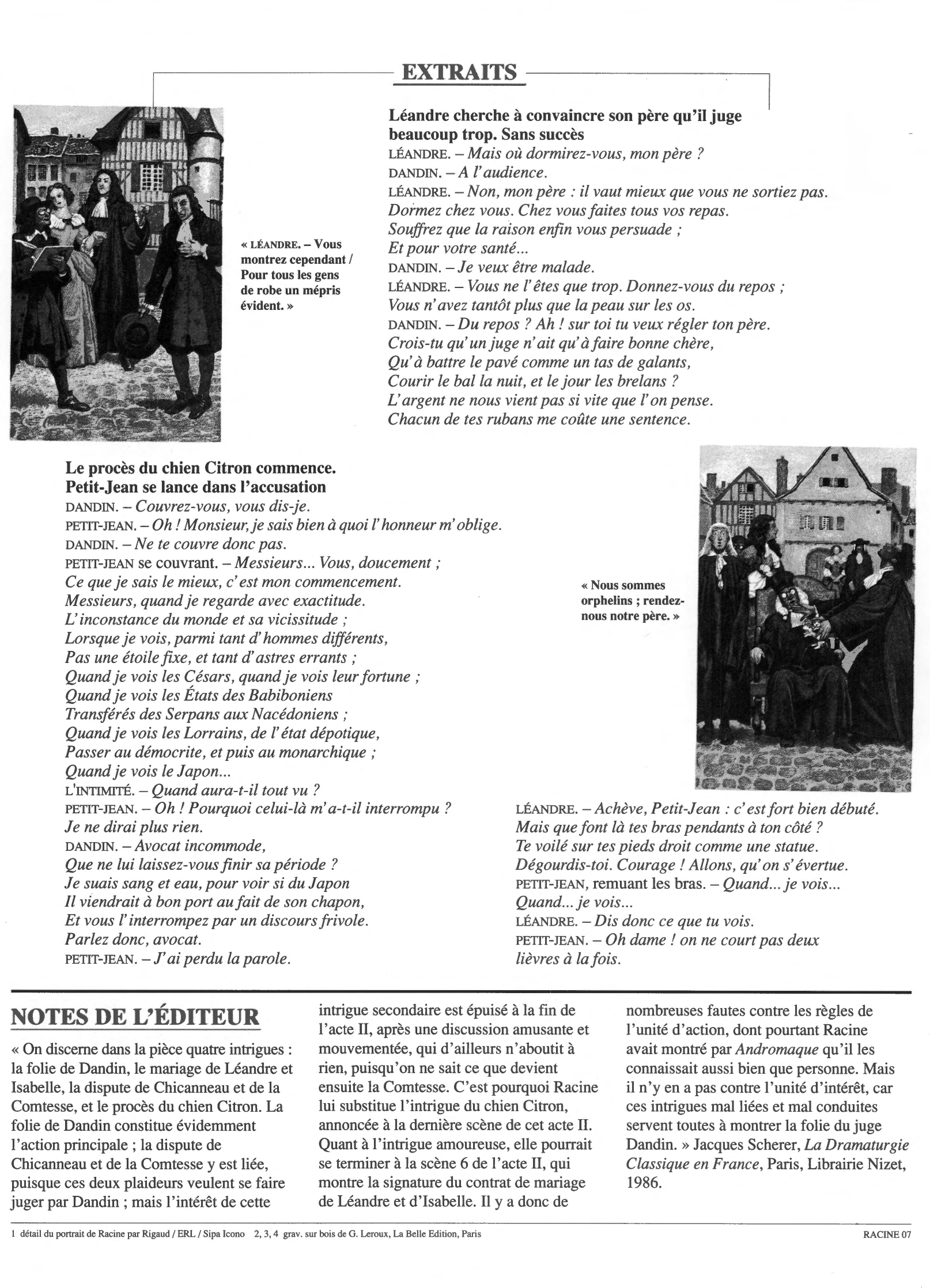 Prévisualisation du document Les Plaideurs de Racine