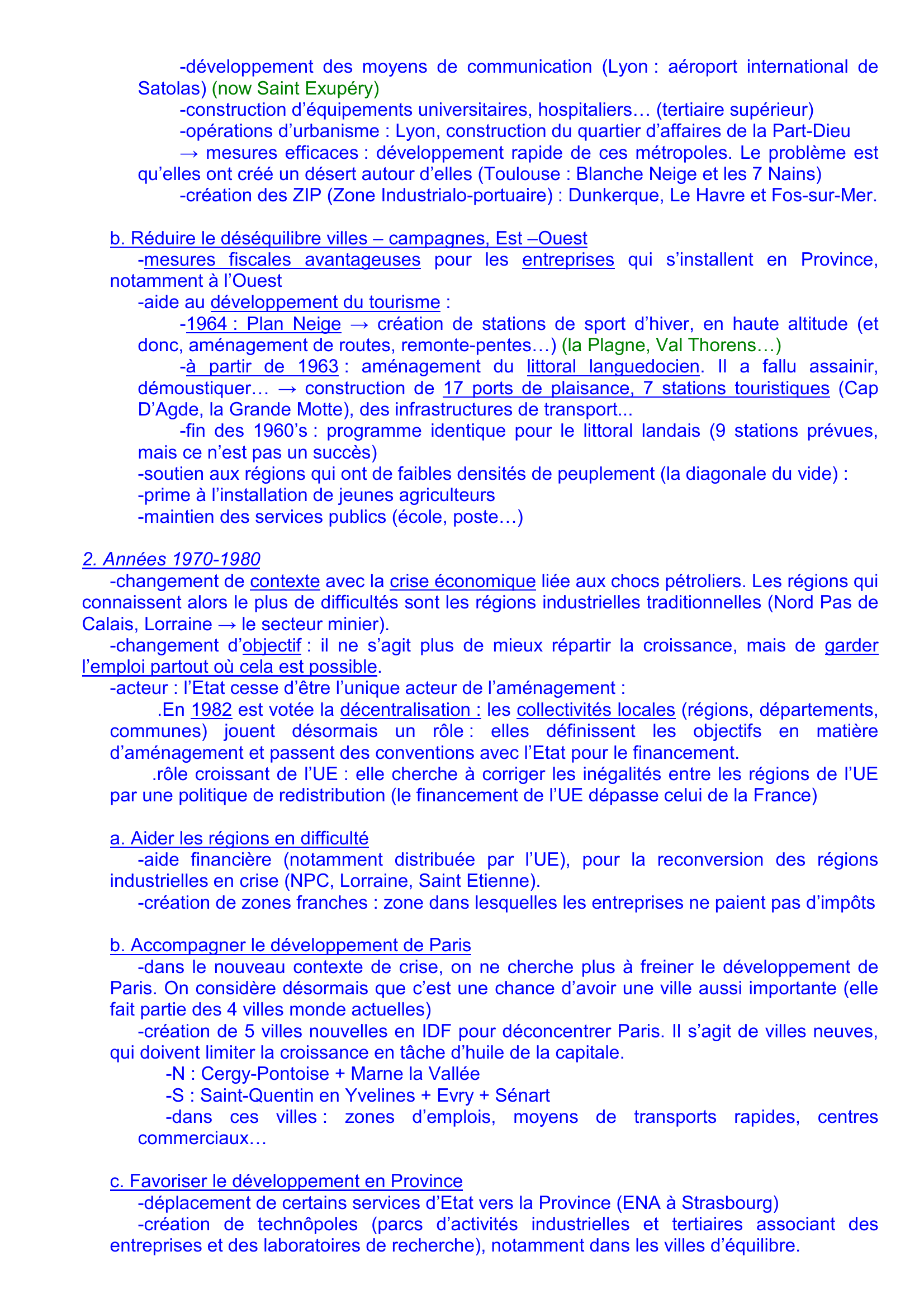 Prévisualisation du document LES POLITIQUES D’AMENAGEMENT DU TERRITOIRE