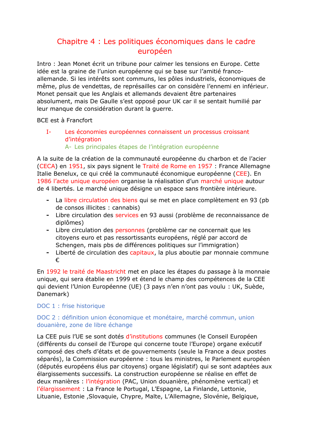 Prévisualisation du document les politiques économiques en Europe