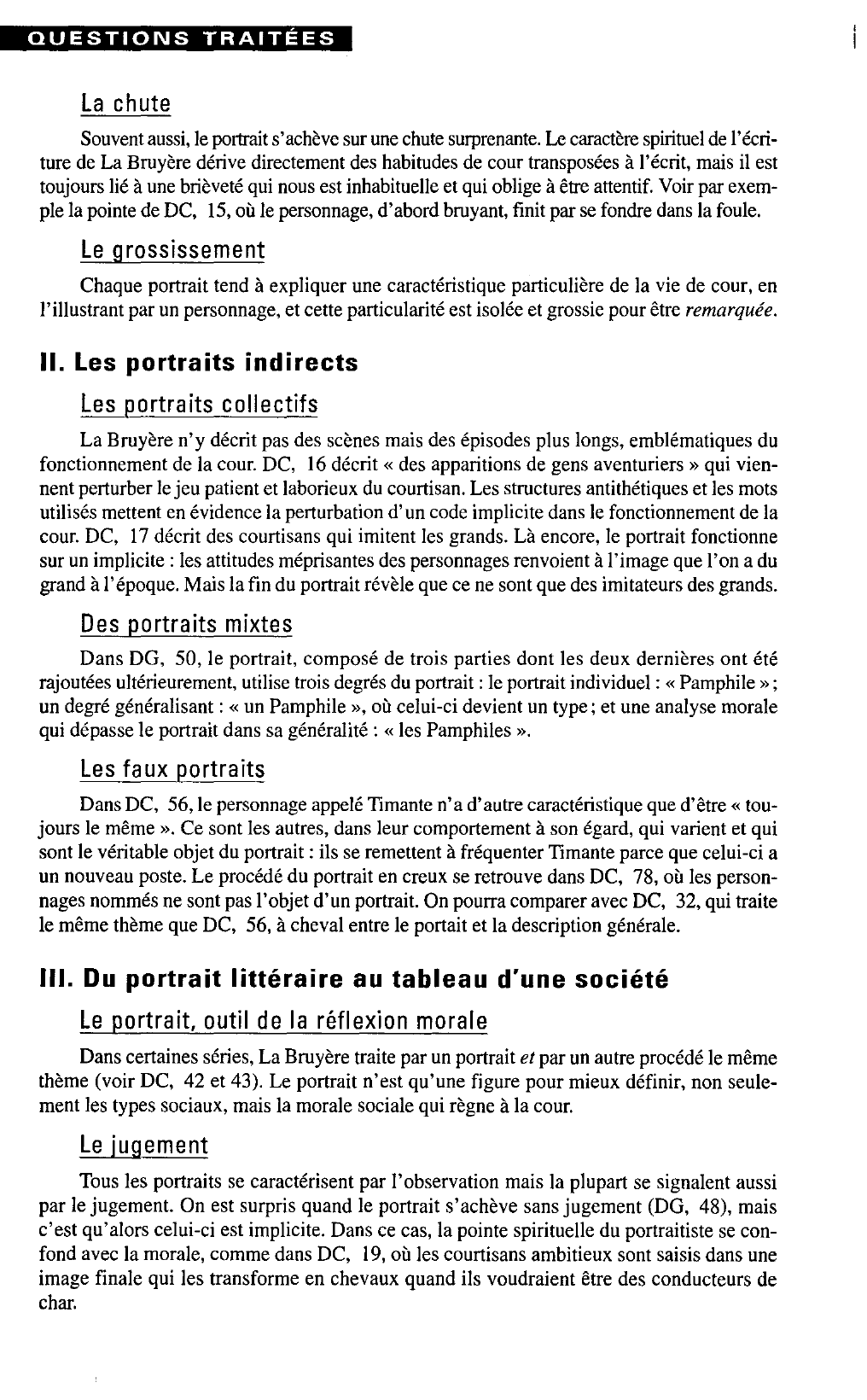 Prévisualisation du document Les portraits dans « De la cour » et « Des grands » - La Bruyère