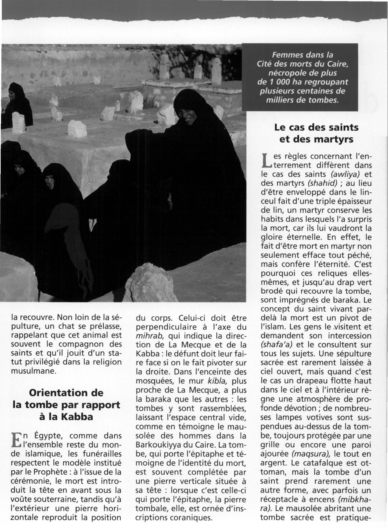 Prévisualisation du document Les pratiques funéraires dans l'Egypte musulmane