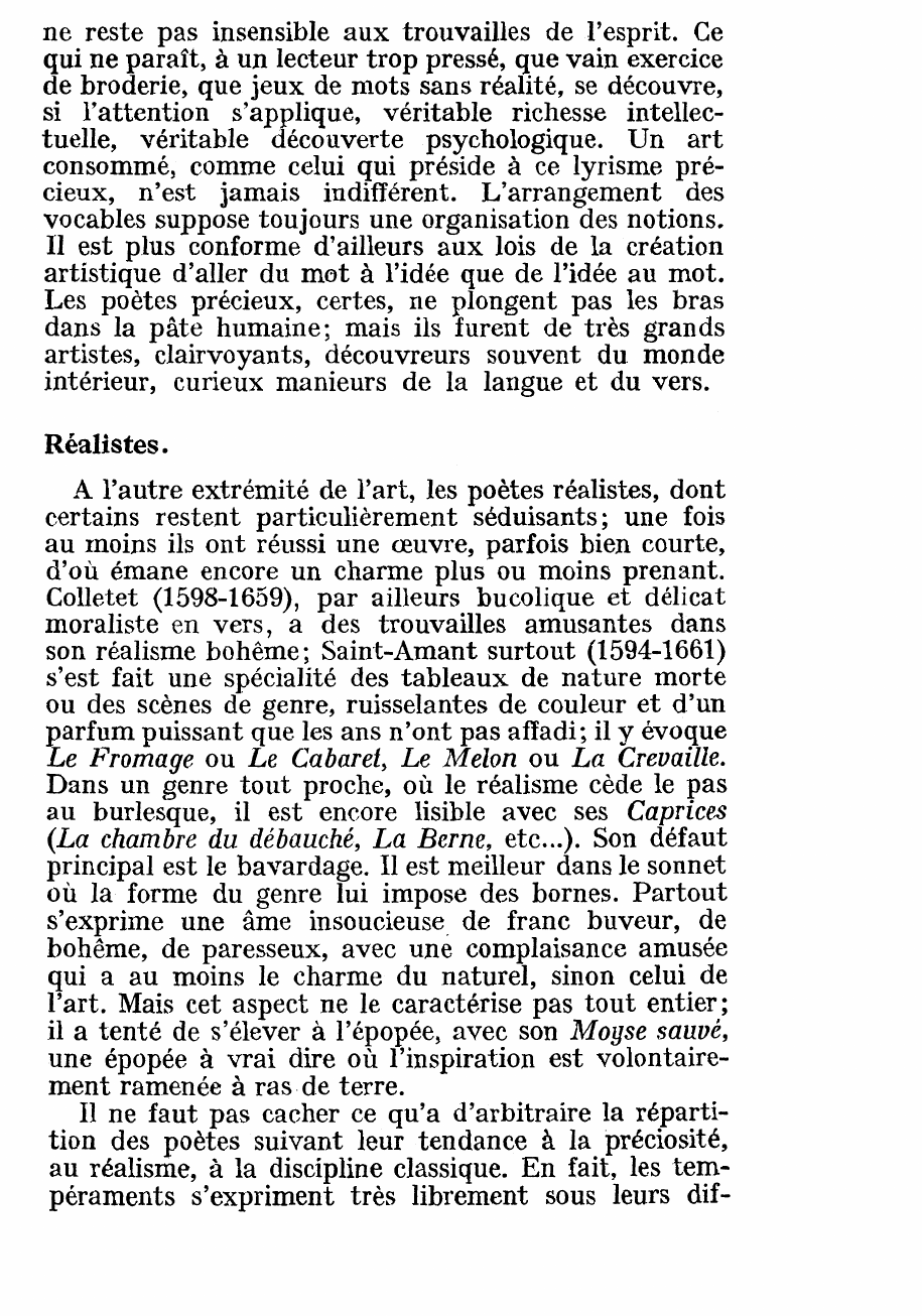 Prévisualisation du document Les Précieux et les Réalistes au XVIIe siècle
