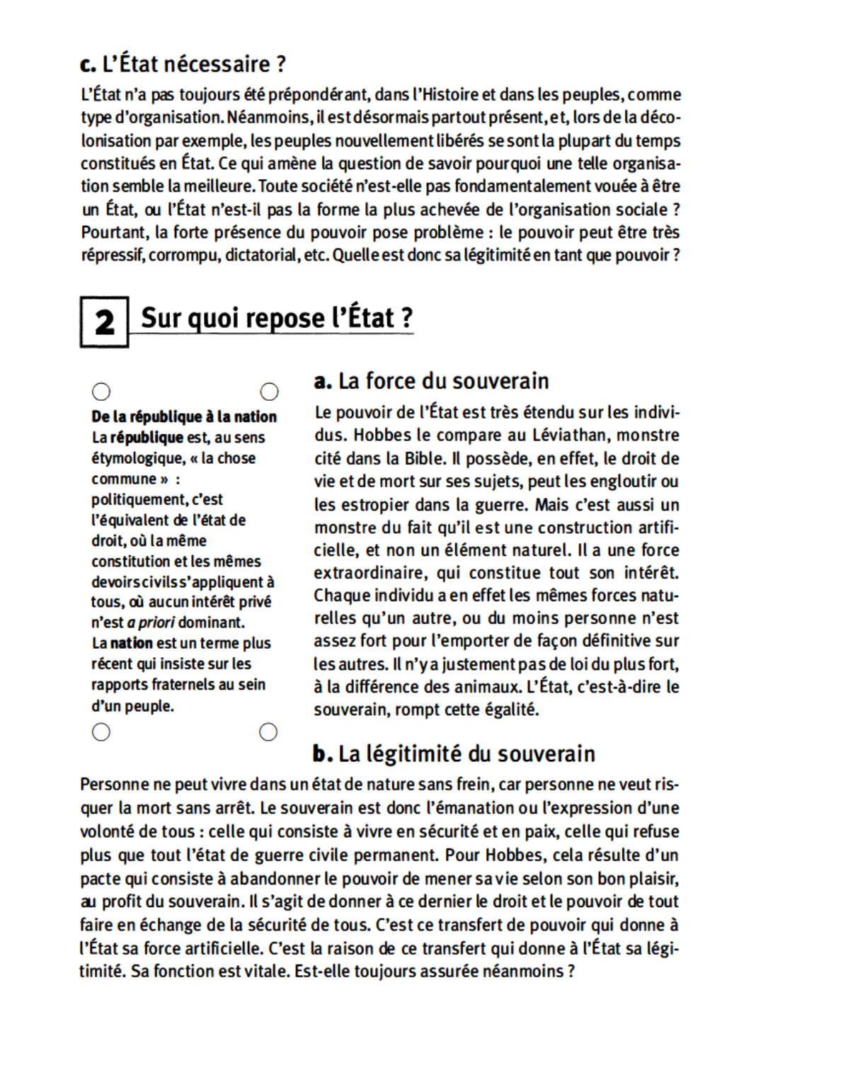 Prévisualisation du document Les Principes de l’État