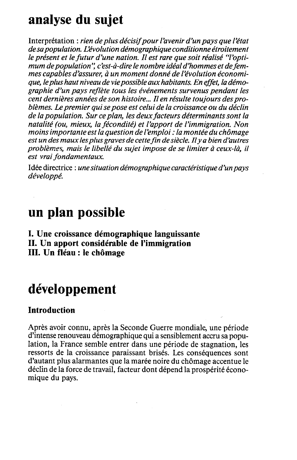 Prévisualisation du document Les problèmes actuels de la population en France : la dénatalité, l'immigration, le chômage