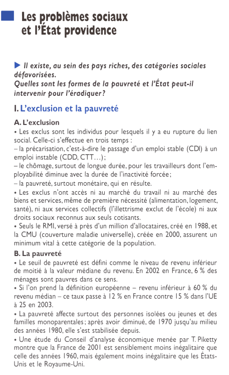 Prévisualisation du document • Les P,roblèmes sociaux
et l'Etat providence
► Il existe, au sein des pays riches, des catégories sociales
défavorisées.
Quel/es...