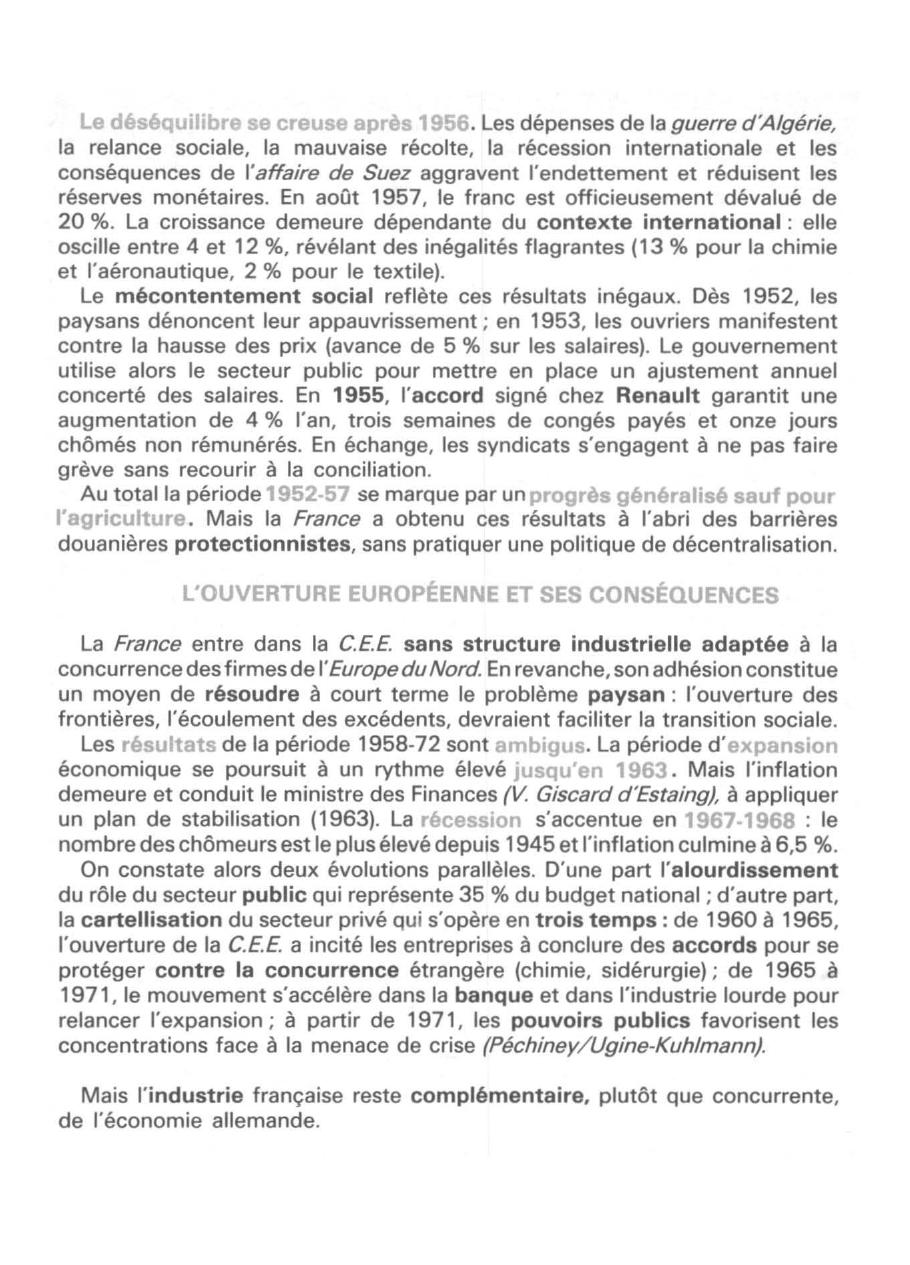 Prévisualisation du document LES PROGRÈS ÉCONOMIQUES (1952-1973) EN FRANCE - LES TRENTE GLORIEUSES