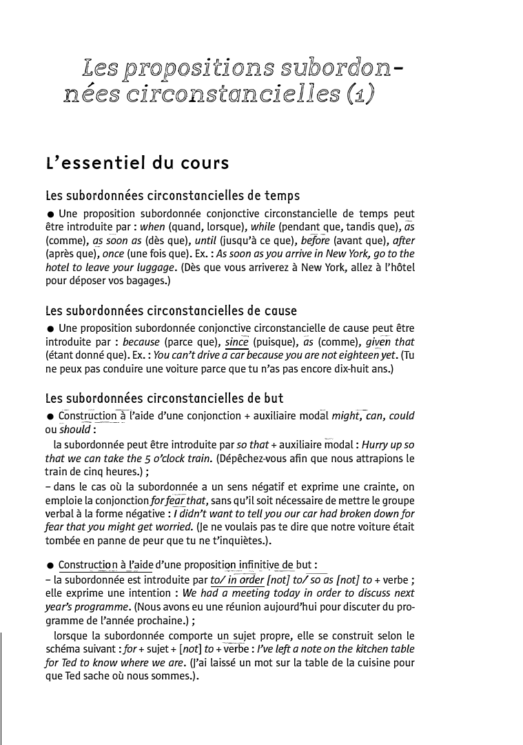 Prévisualisation du document les propositions subordonnées circonstancielles (1)