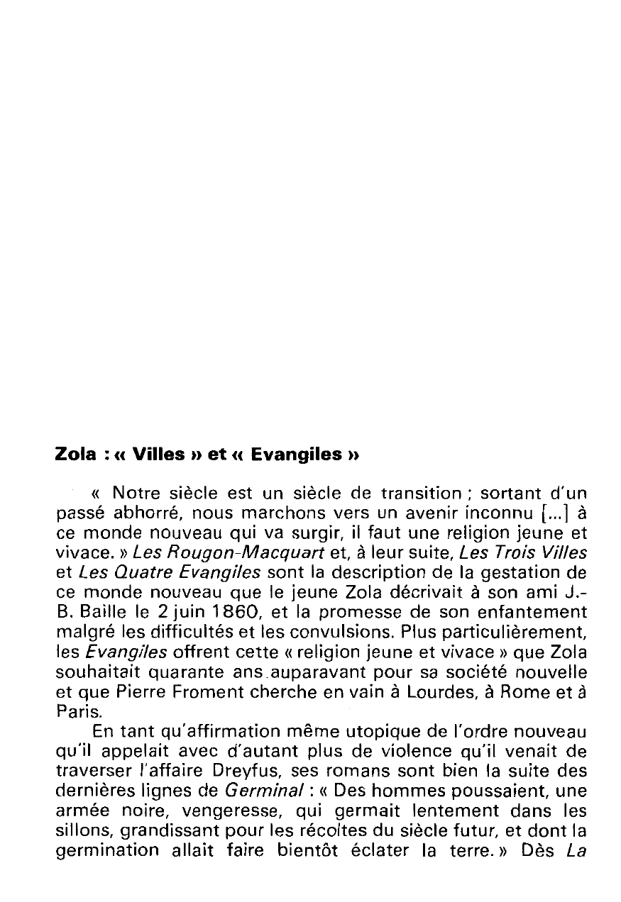 Prévisualisation du document LES QUATRE ÉVANGILES d'É. Zola (résumé)