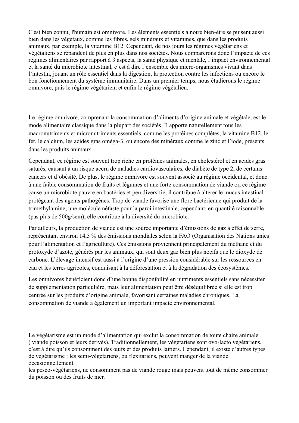 Prévisualisation du document Les régimes alimentaires