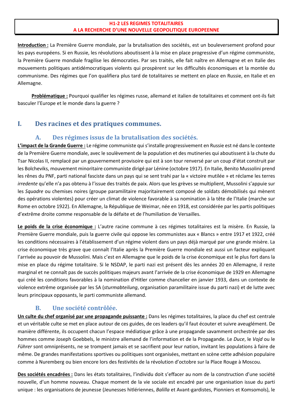 Prévisualisation du document Les regimes totalitaires