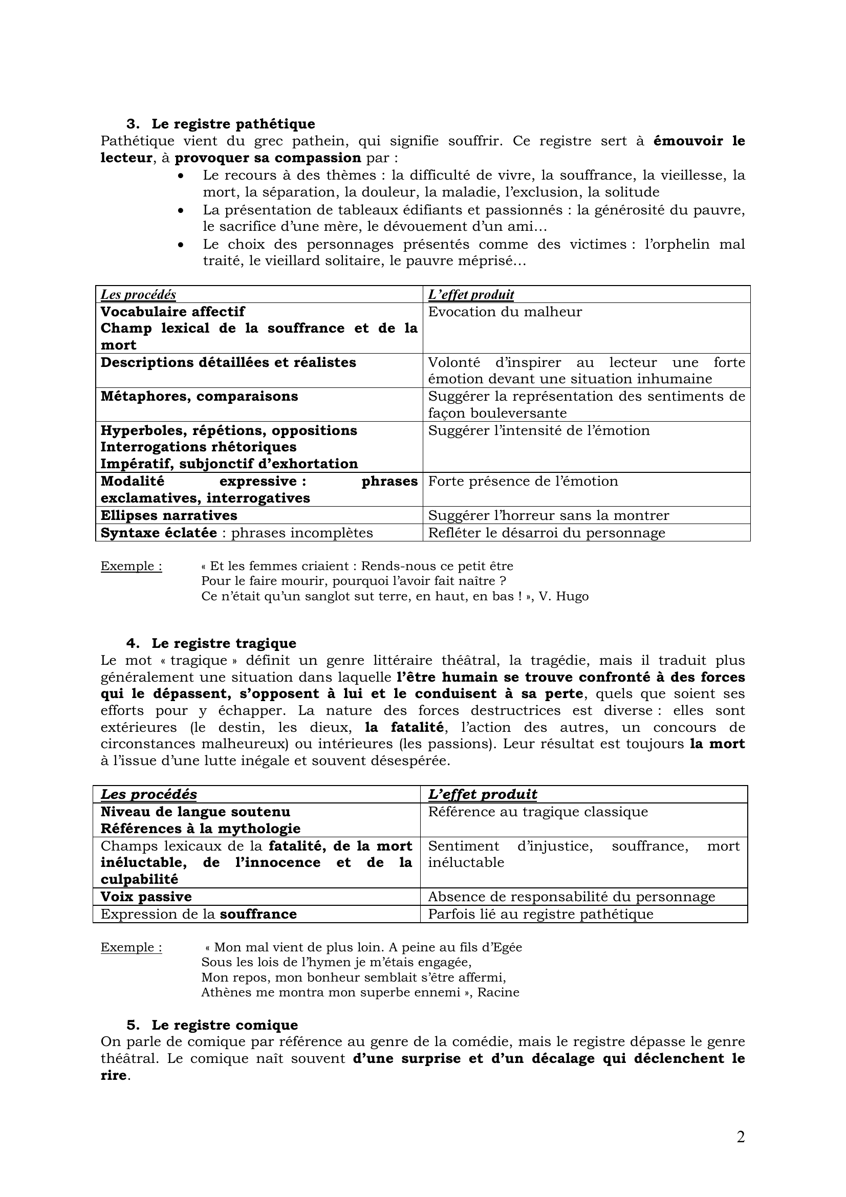 Prévisualisation du document LES REGISTRES LITTÉRAIRE