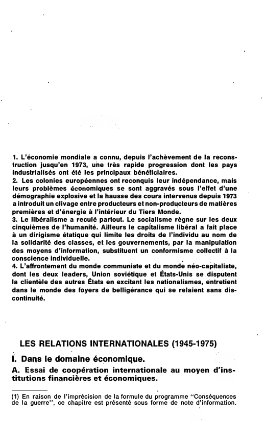 Prévisualisation du document LES RELATIONS INTERNATIONALES (1945-1975)