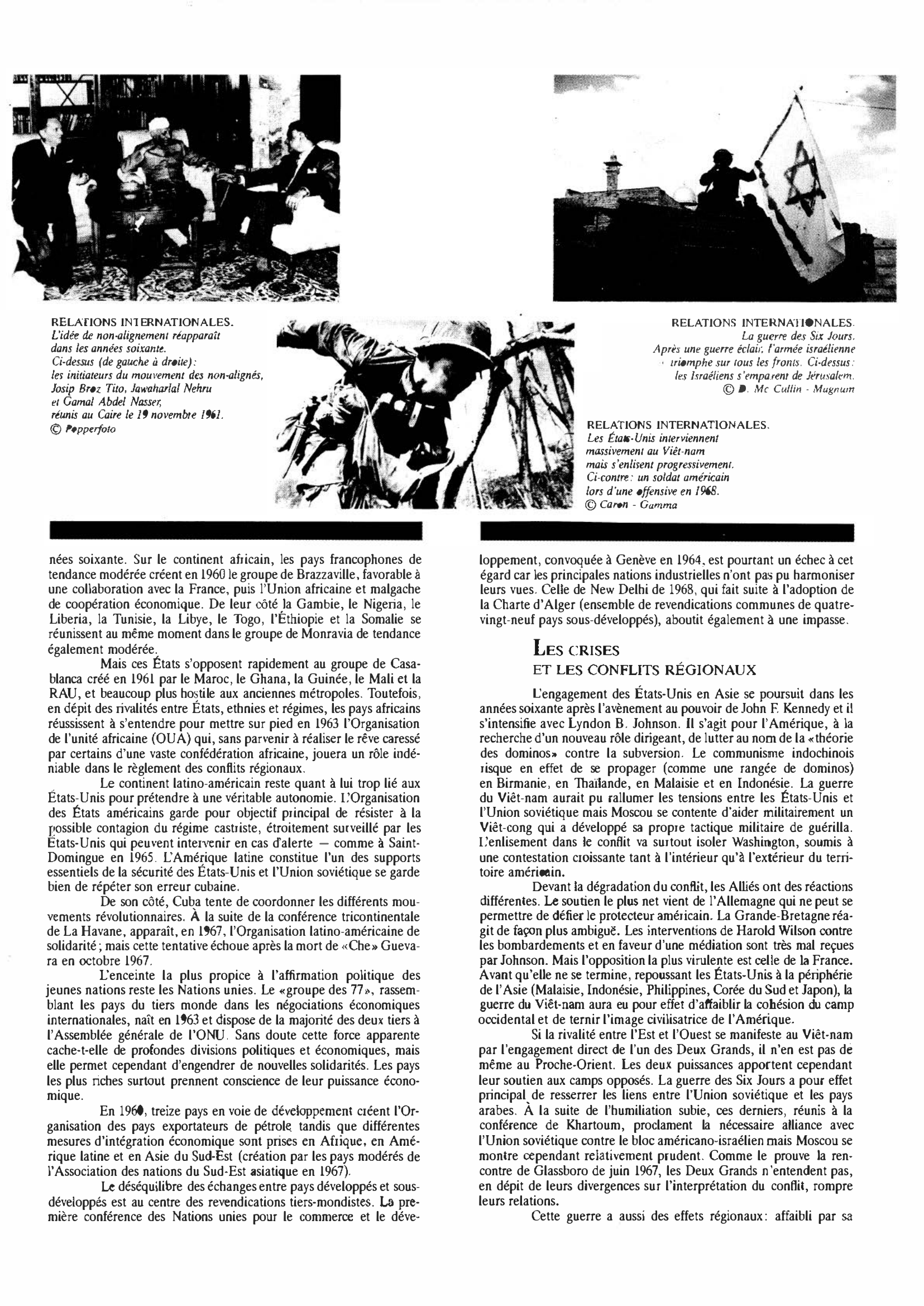 Prévisualisation du document LES RELATIONS INTERNATIONALES de 1960 à 1969 : Histoire