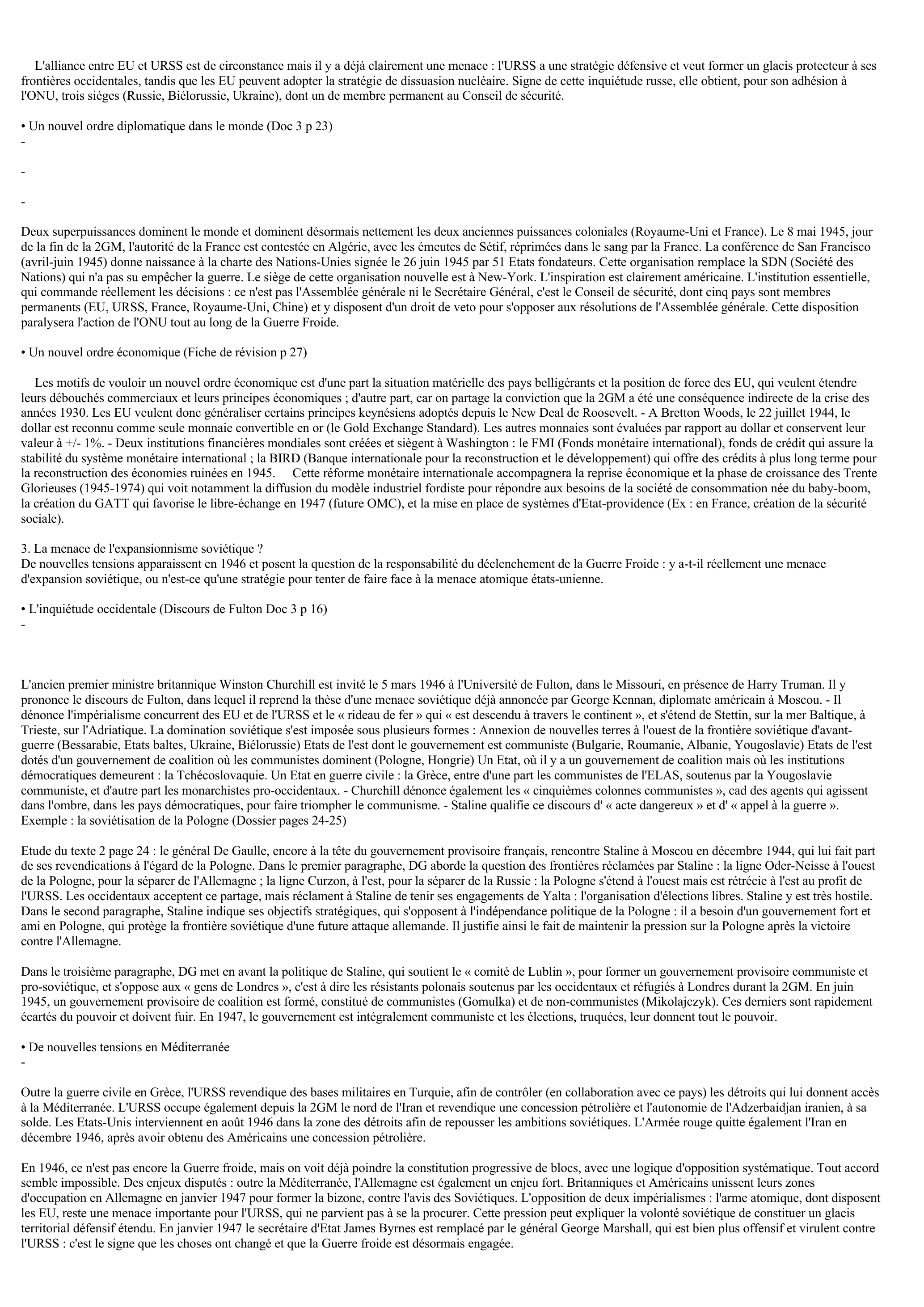 Prévisualisation du document LES RELATIONS INTERNATIONALES DEPUIS 1945 (HISTOIRE)