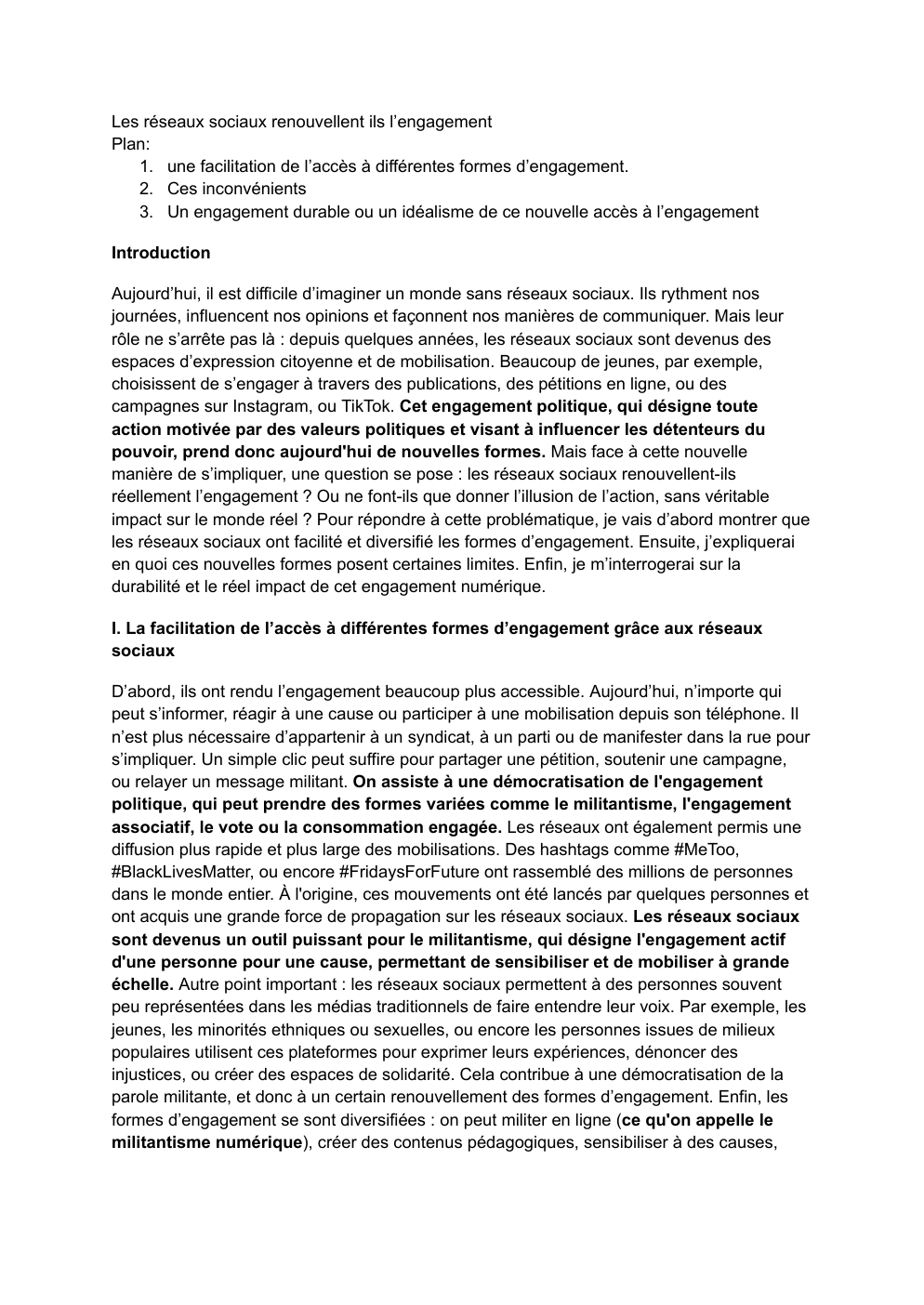 Prévisualisation du document Les réseaux sociaux renouvellent ils l’engagement