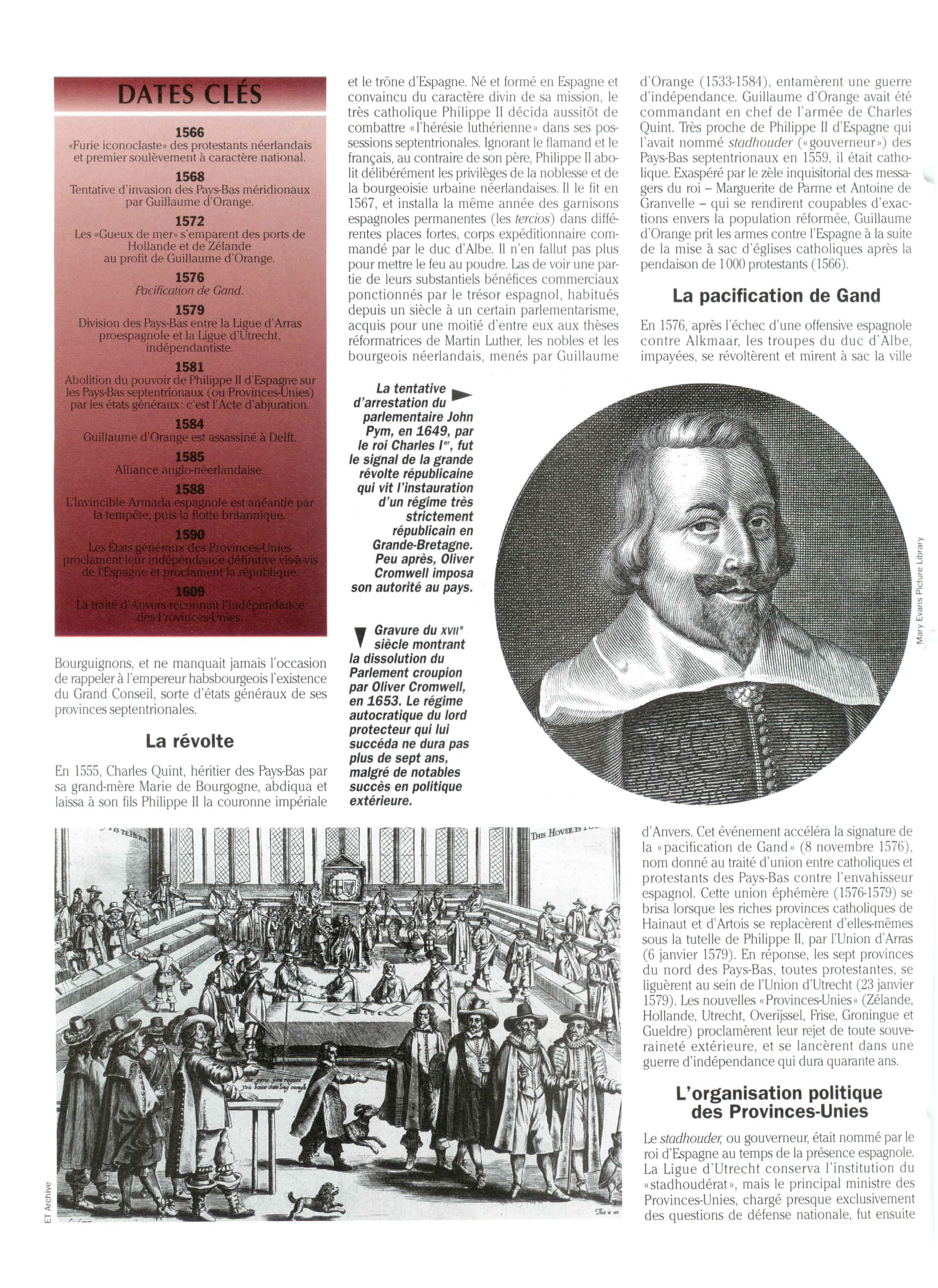 Prévisualisation du document Les Révolutions anglaise et néerlandaise au XVI et XVIIe siècle