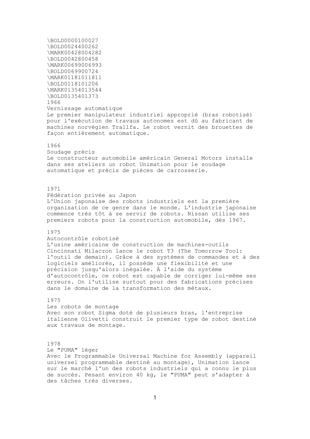 Prévisualisation du document Les robots