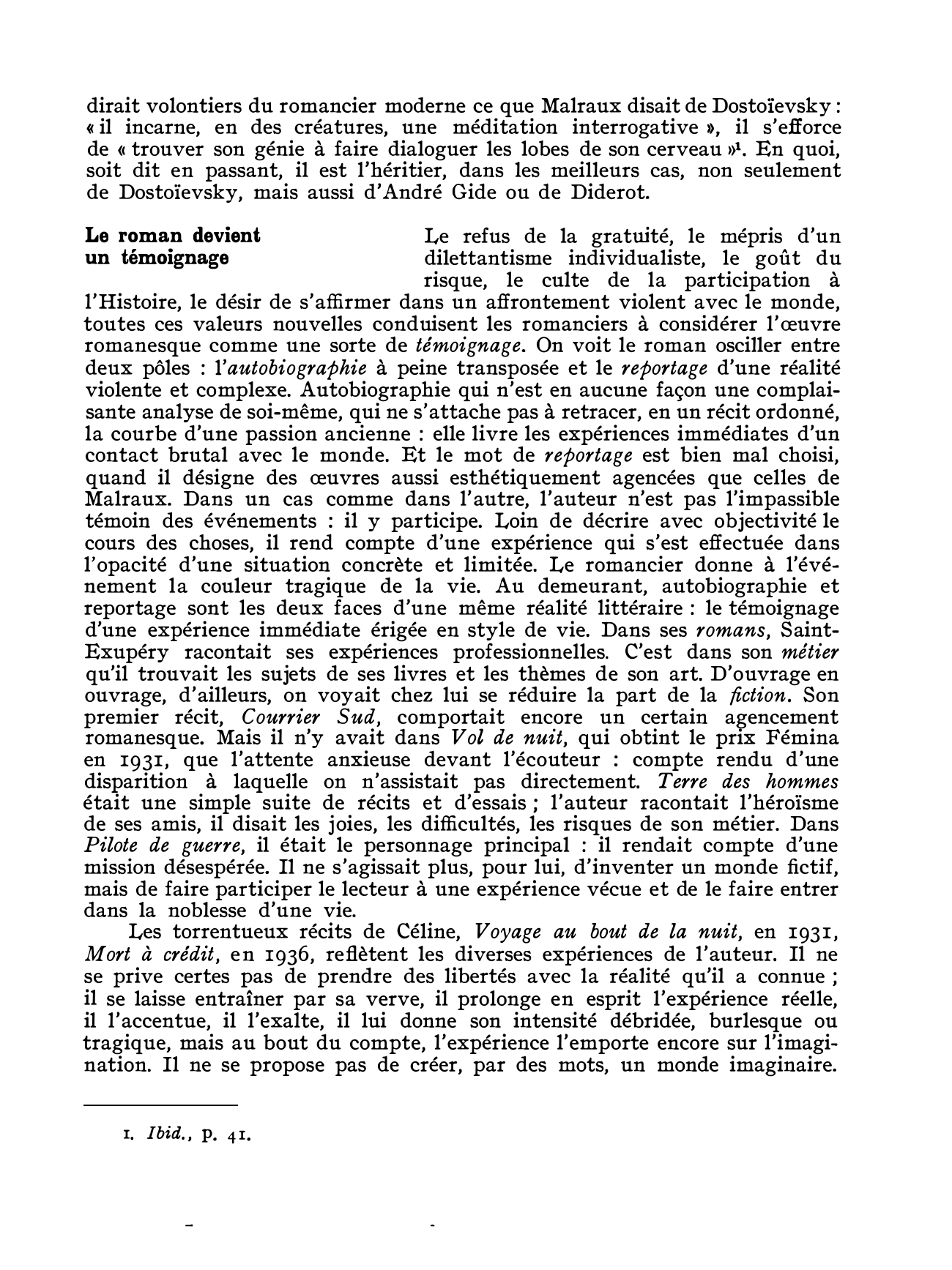 Prévisualisation du document Les romans de la condition humaine