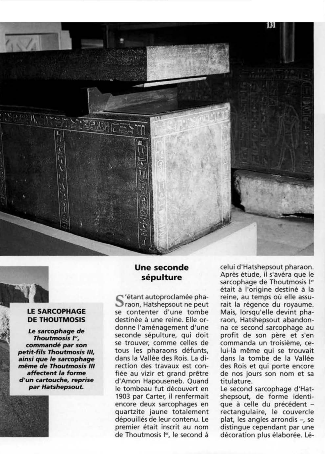 Prévisualisation du document Les sarcophages de la reine Hatshepsout