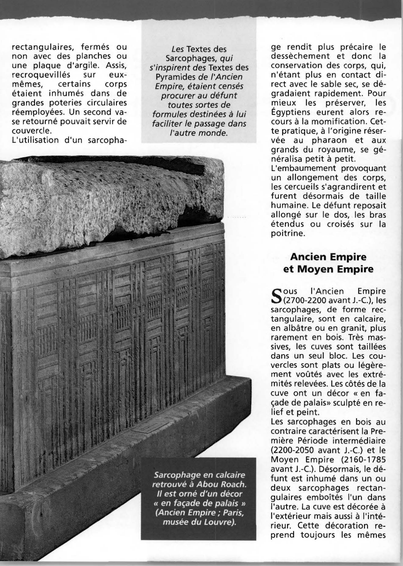 Prévisualisation du document Les sarcophages, demeures d'éternité
