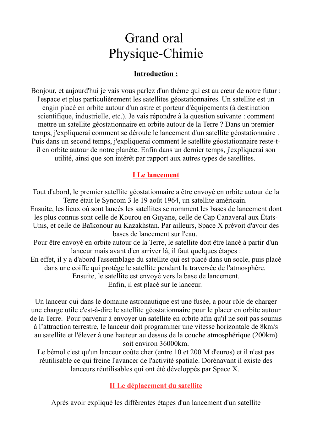 Prévisualisation du document Les satellites géostationnaires