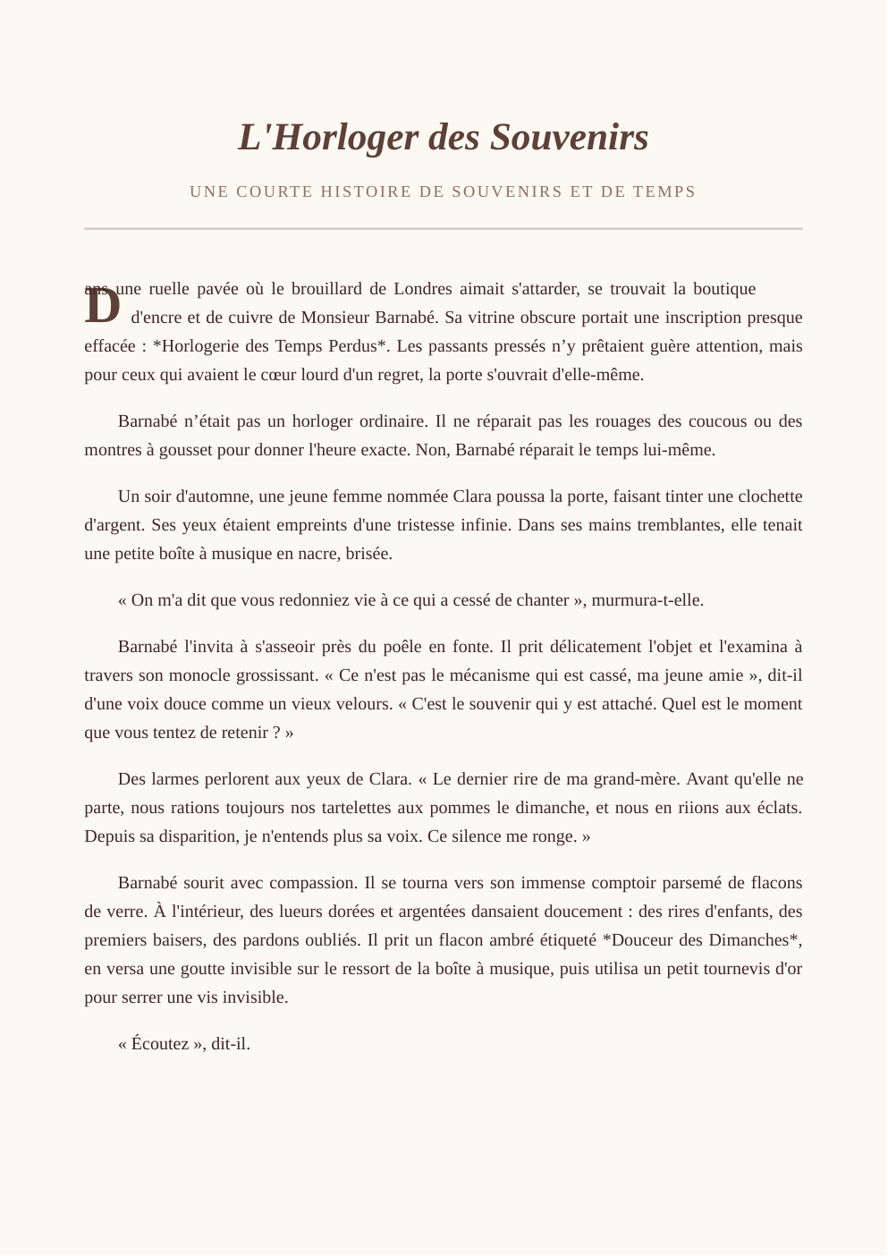 Prévisualisation du document Les souvenirs