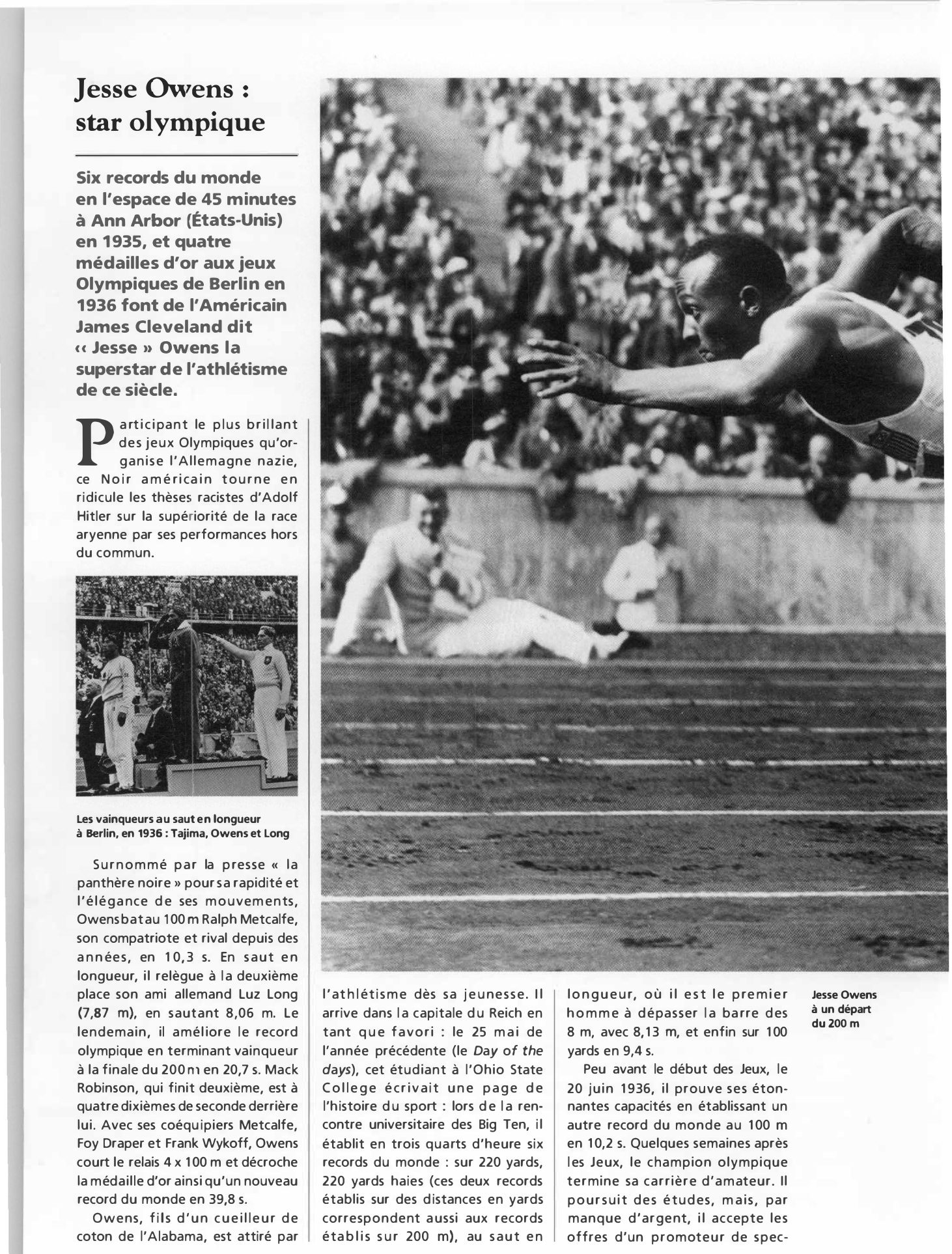 Prévisualisation du document Les stars internationales de l'athlétisme avant 1950 (sport)