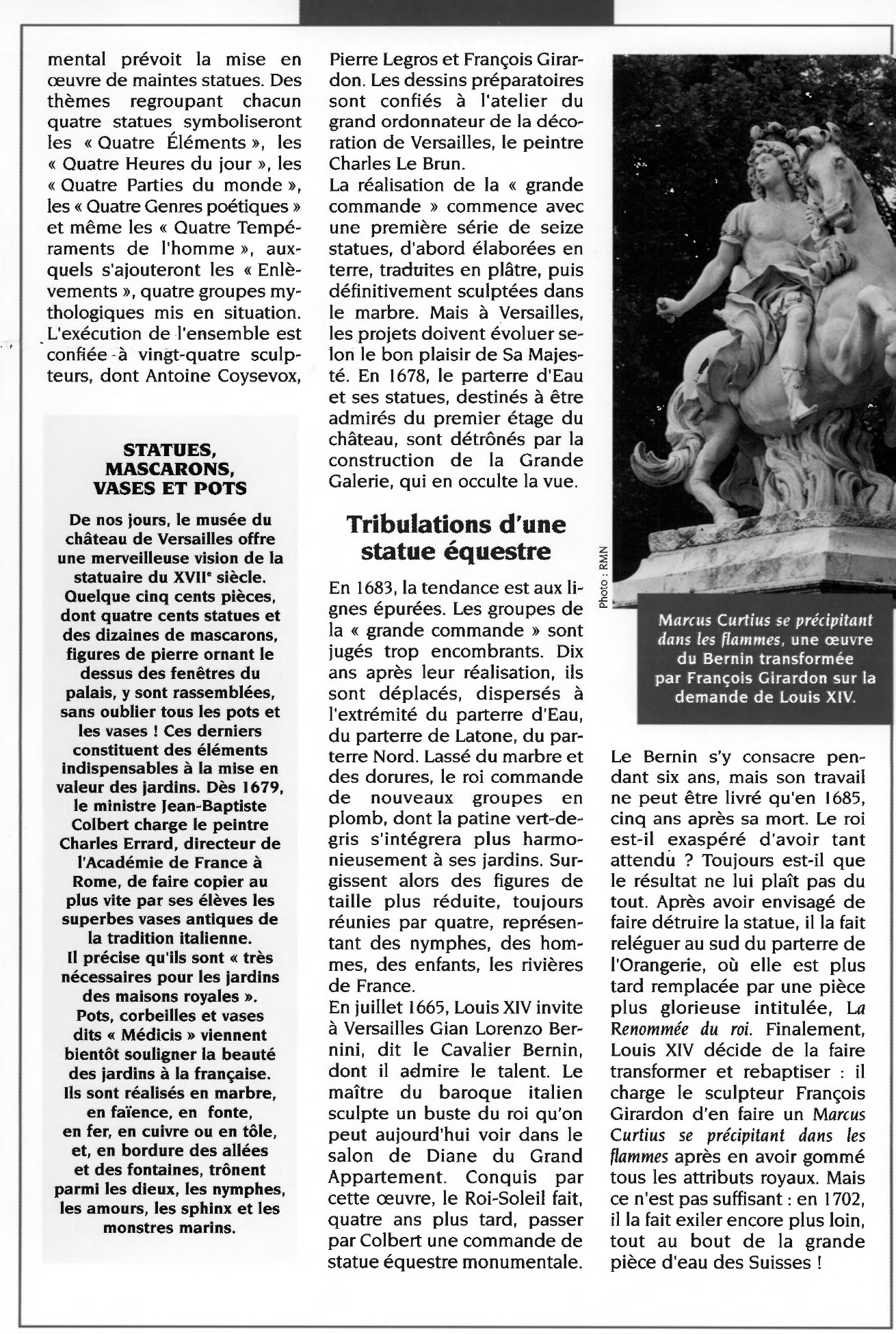 Prévisualisation du document Les statues des jardins de Versailles