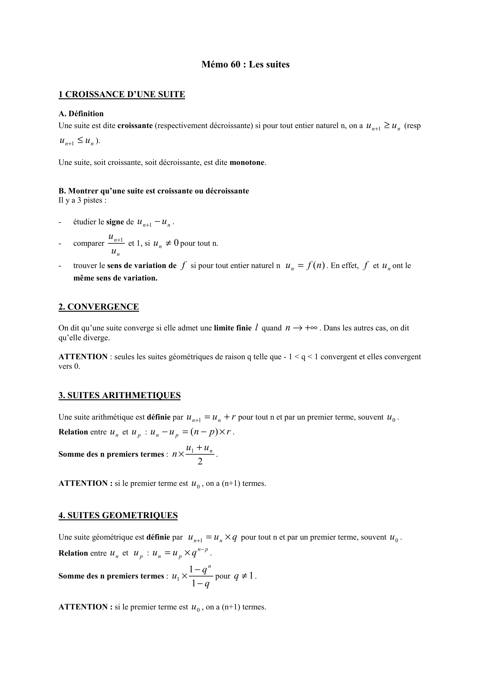 Prévisualisation du document Les suites