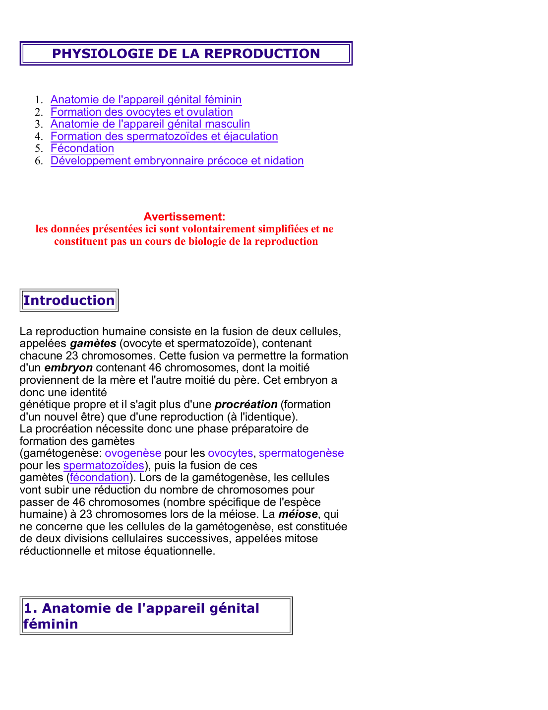 Prévisualisation du document PHYSIOLOGIE DE LA REPRODUCTION