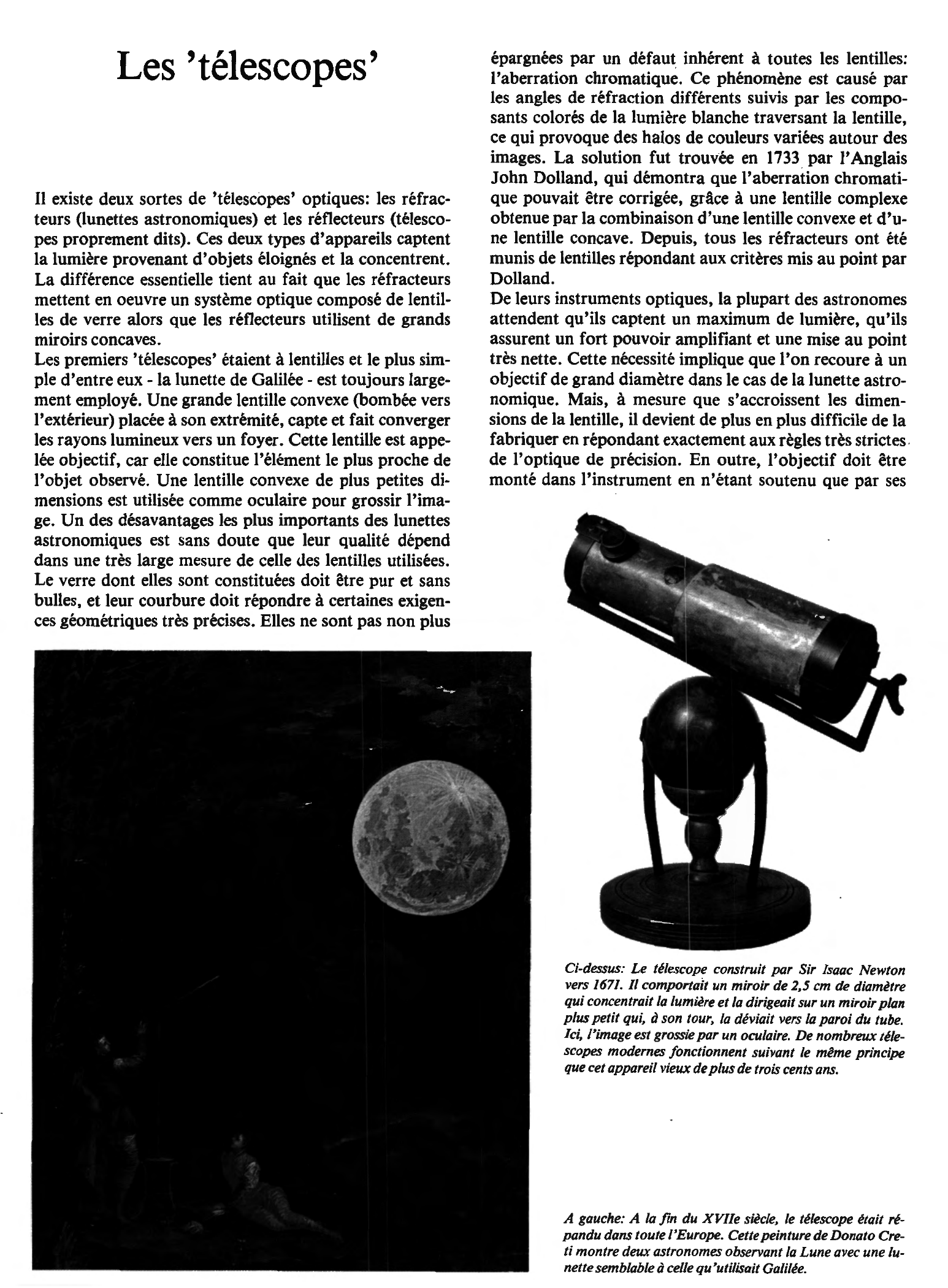 Prévisualisation du document Les télescopes