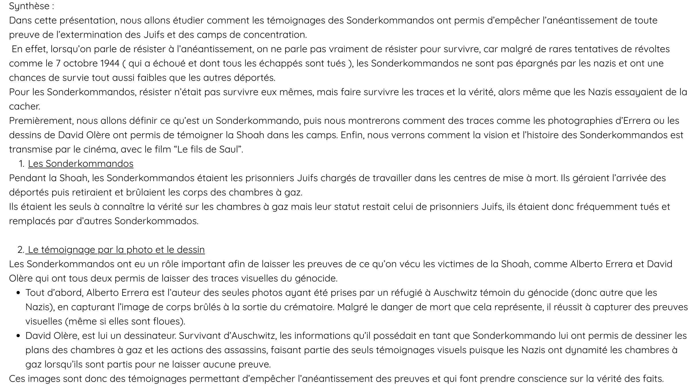 Prévisualisation du document les témoignages des Sonderkommandos