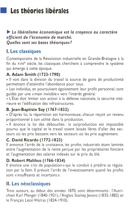 Prévisualisation du document ■

Les théories libérales

► Le libéralisme économique est la croyance au caractère
efficient de l'économie de marché.
Quelles sont...