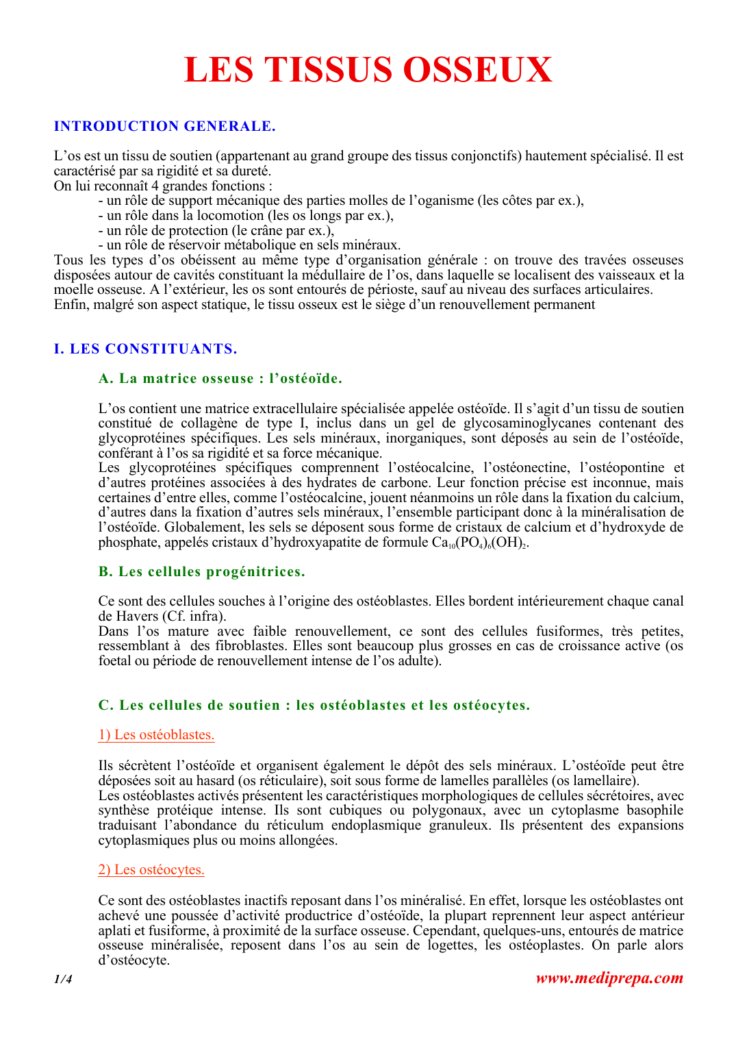 Prévisualisation du document LES TISSUS OSSEUXINTRODUCTION GENERALE