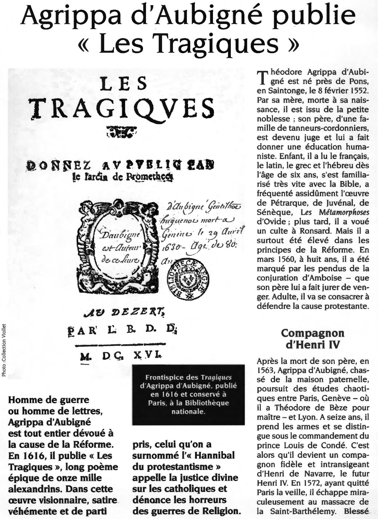 Prévisualisation du document LES TRAGIQUES D'Agrippa D'AUBIGNE
