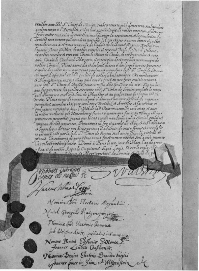 Prévisualisation du document LES TRAITÉS DE WESTPHALIE
( 1648) - HISTOIRE.