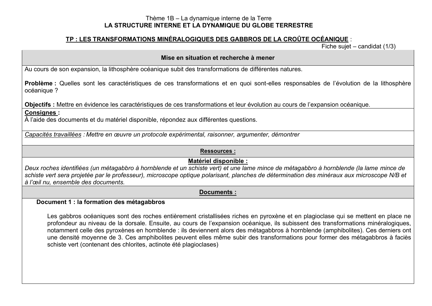 Prévisualisation du document les transformations de la croute ocenaique