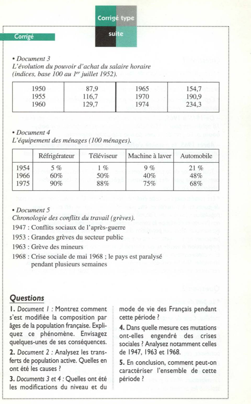 Prévisualisation du document Les transformations de la société française depuis 1945. Document : La population par âge.