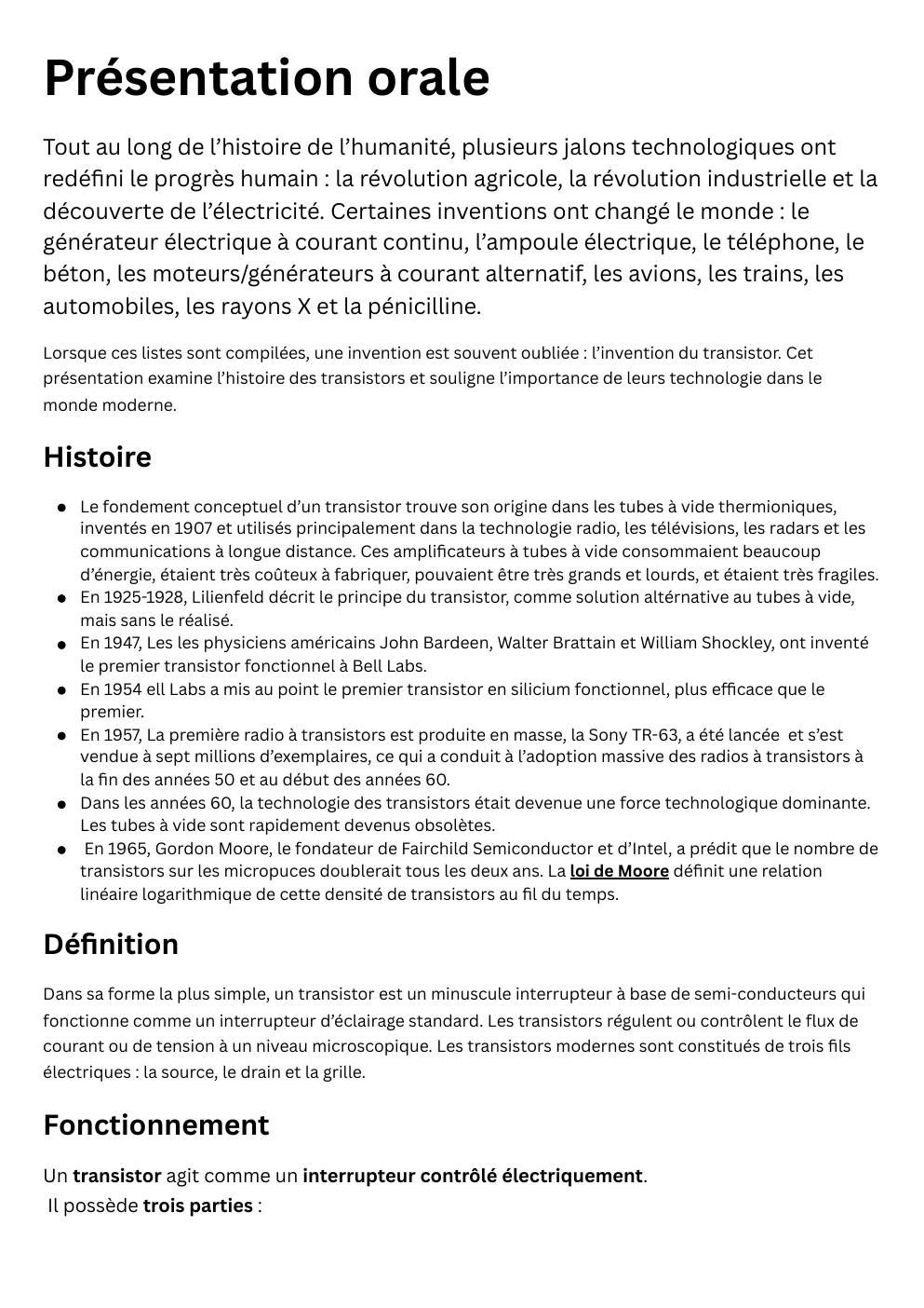 Prévisualisation du document Les Transistors
