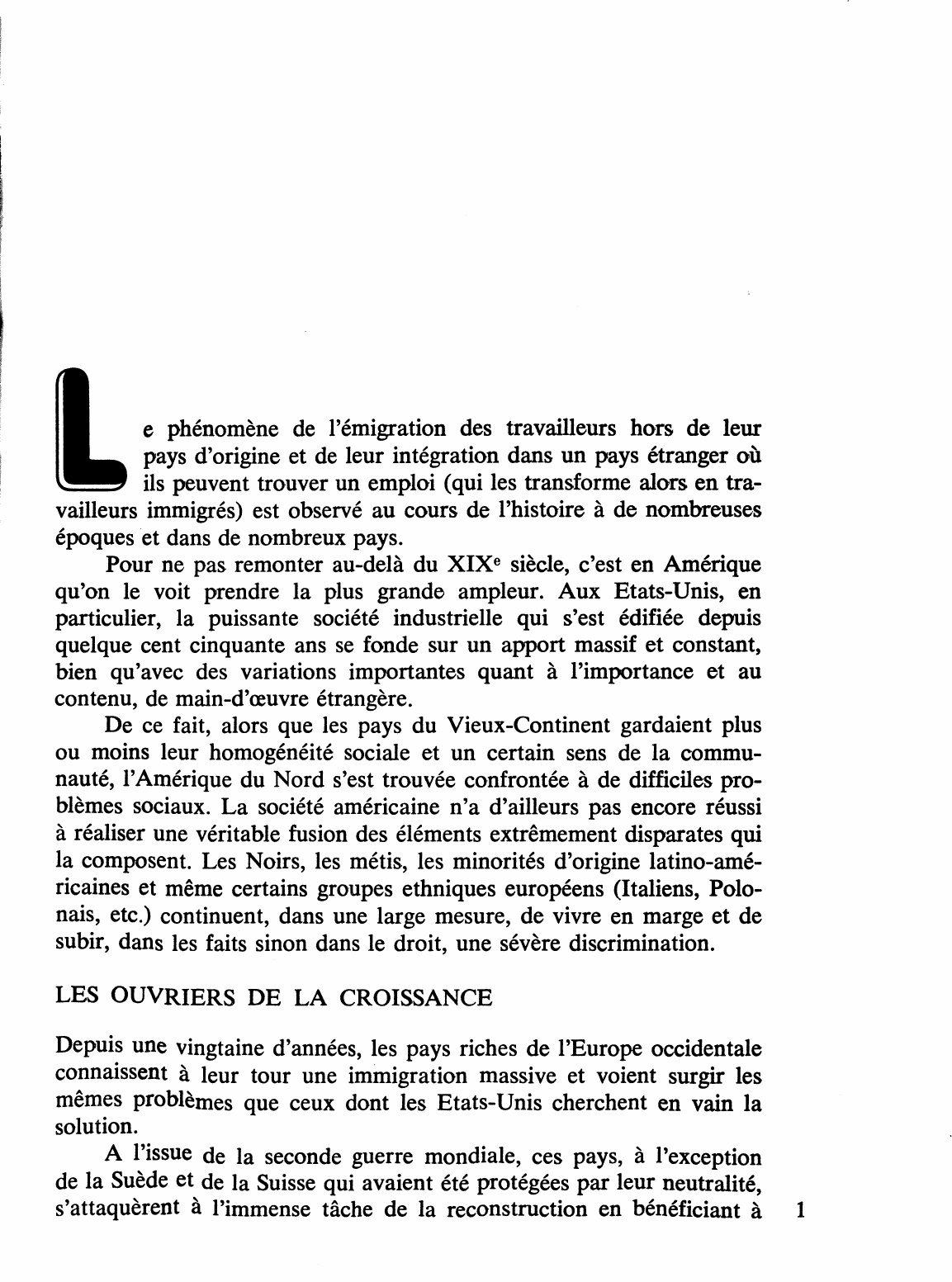 Prévisualisation du document Les travailleurs immigrés dans les années 1970 (histoire)