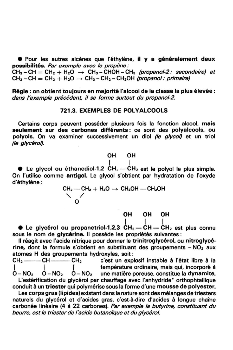 Prévisualisation du document Les trois classes d'alcools - Exemple de Polyalcools