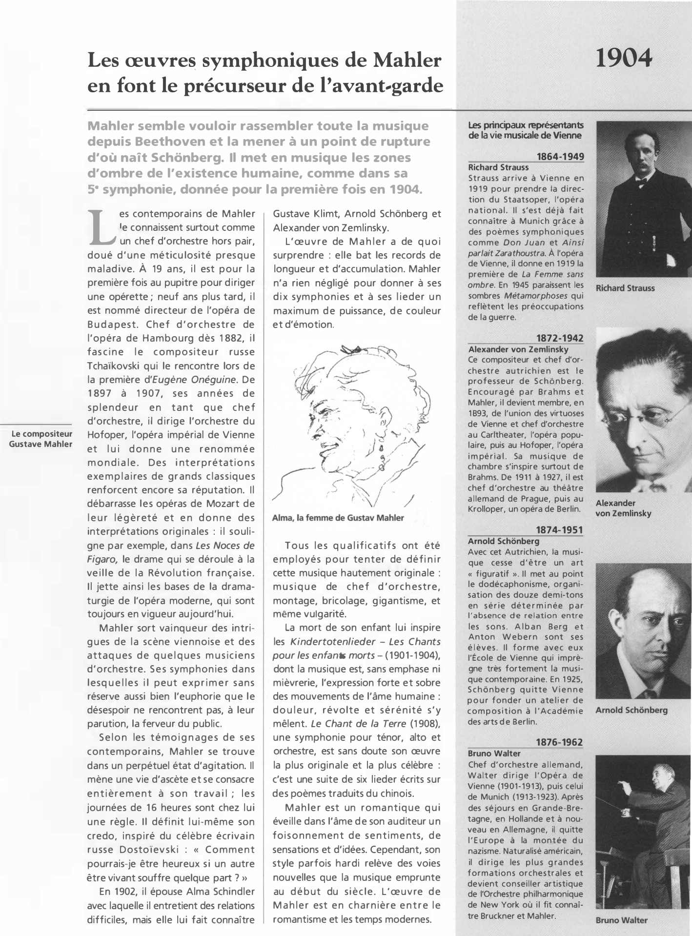 Prévisualisation du document Les œuvres symphoniques de Mahler en font le précurseur de l'avant-garde