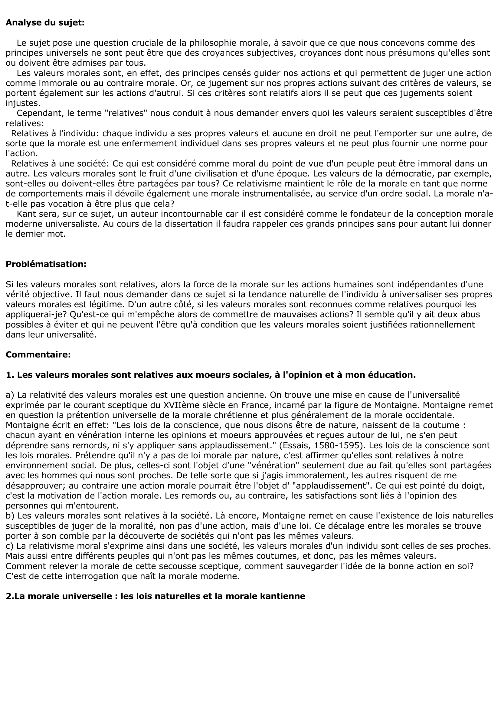 Prévisualisation du document Les valeurs morales sont-elles relatives 	?