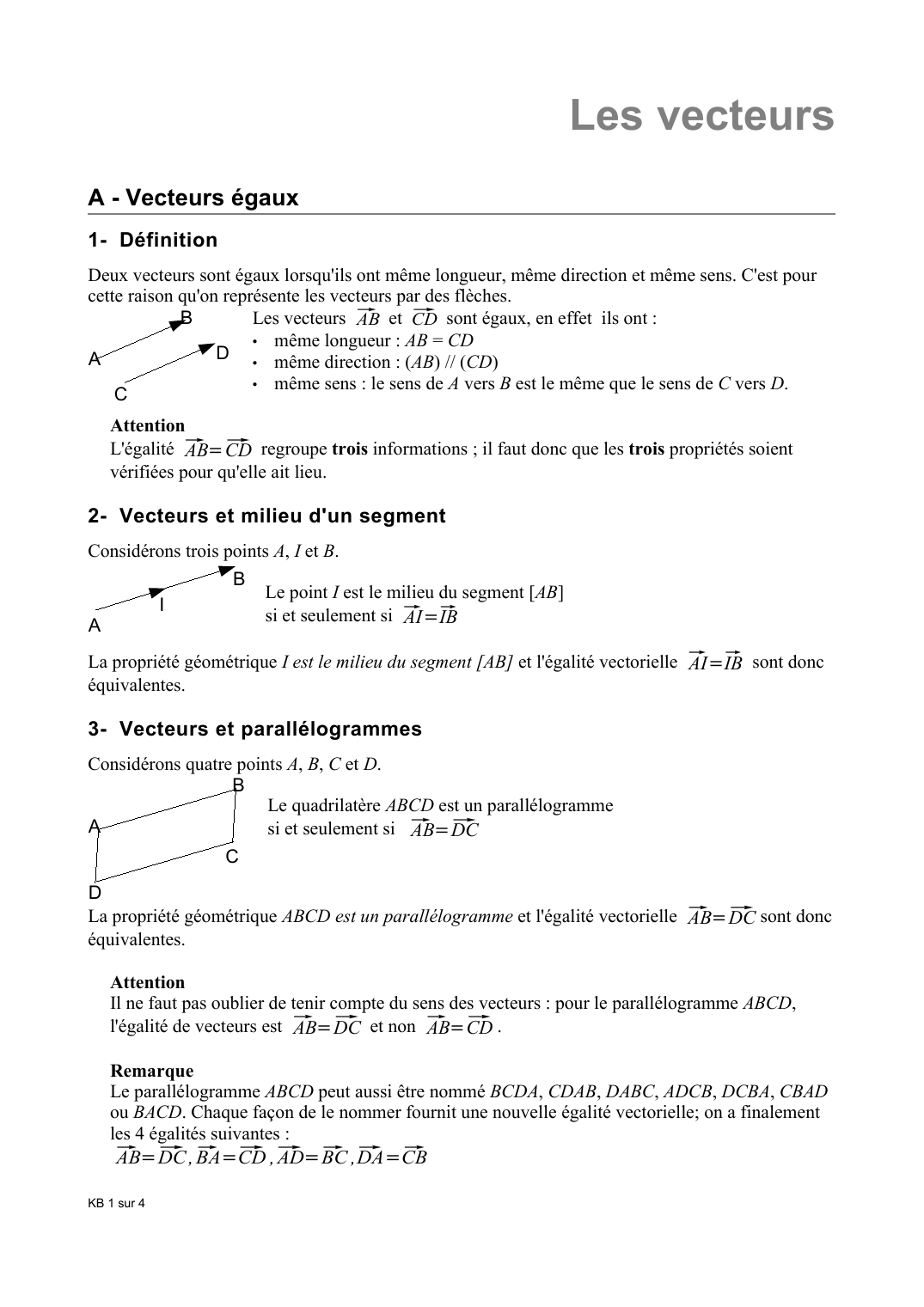 Prévisualisation du document Les vecteurs