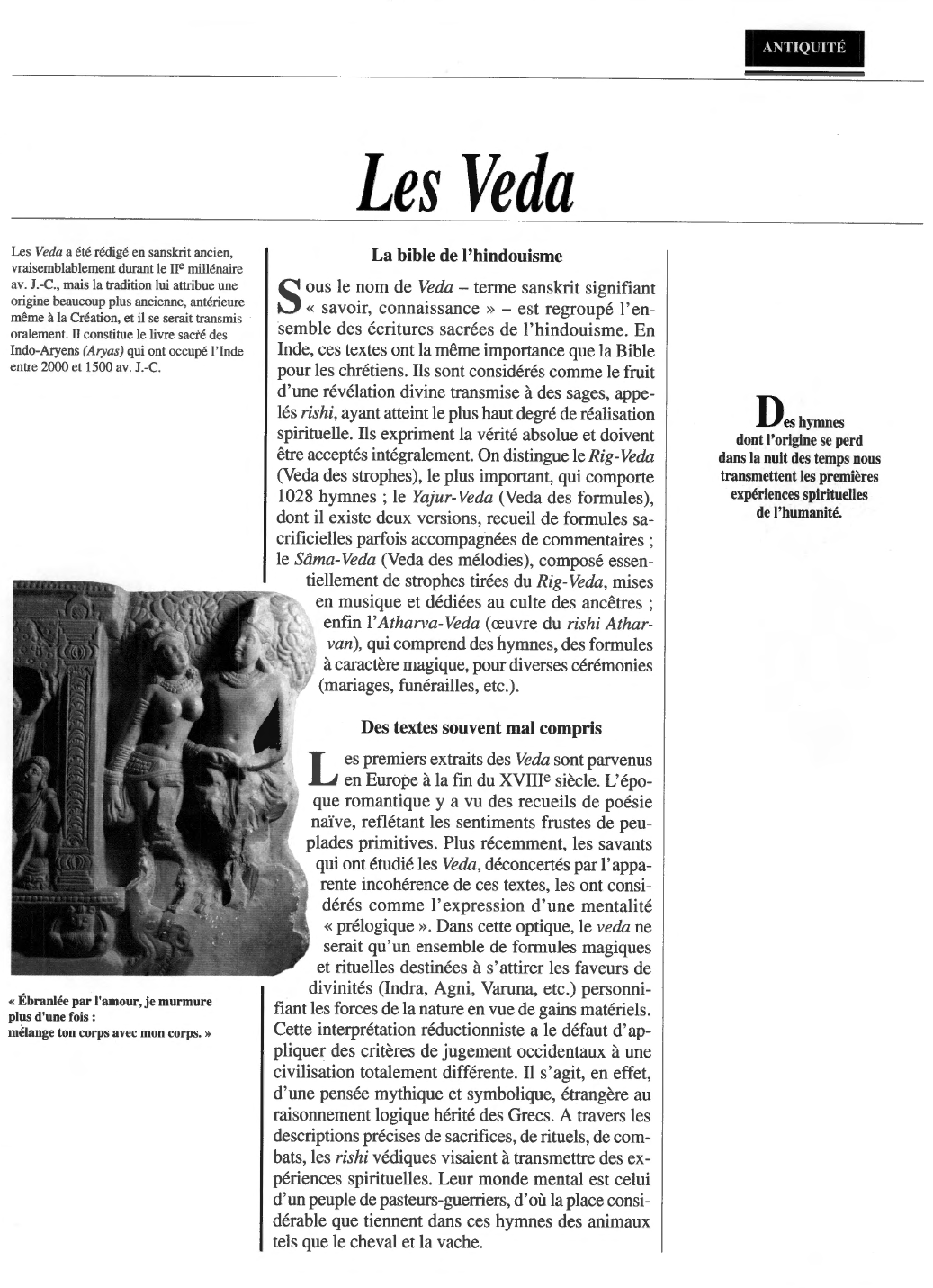 Prévisualisation du document Les Veda